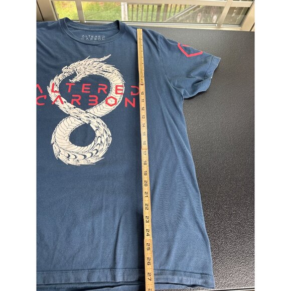 Altered Carbon Dragon Graphic 100% Cotton Blue T-Shirt Netflix Skydance M - Picture 6 of 7